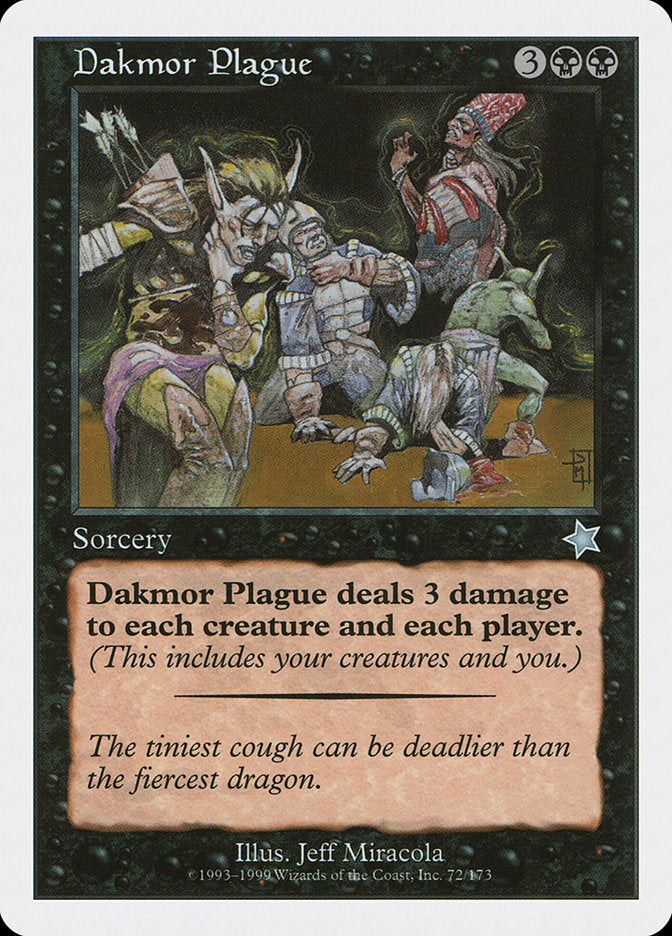 Dakmor Plague – Uncommon Magic: The Gathering card from Starter 1999 (#72)