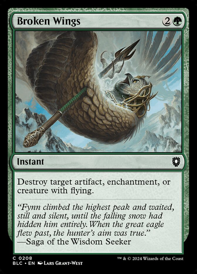Broken Wings – Common Magic: The Gathering card from Bloomburrow Commander (#208)