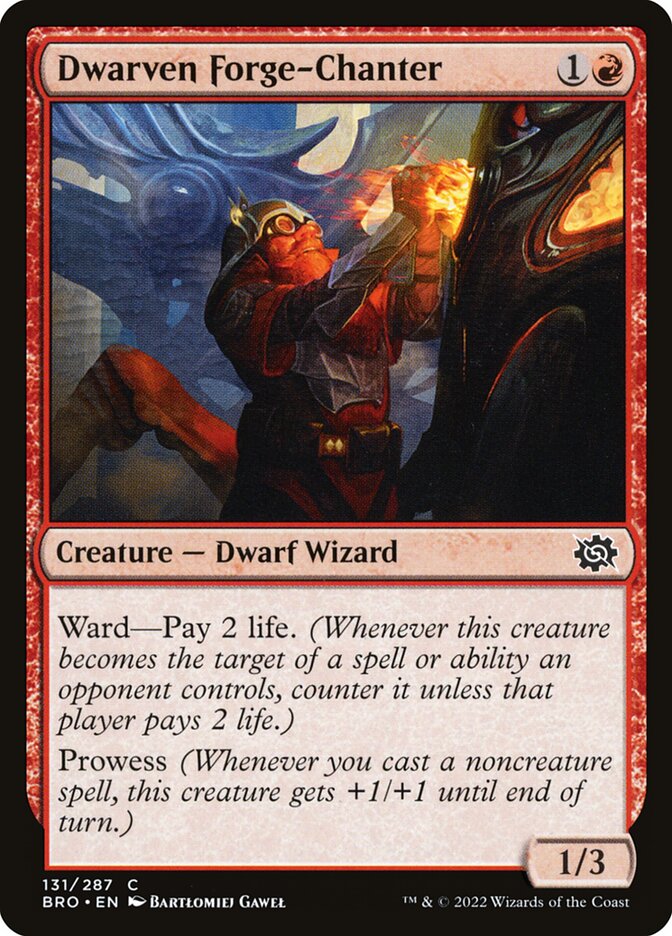 Dwarven Forge-Chanter – Common Magic: The Gathering card from The Brothers' War (#131)