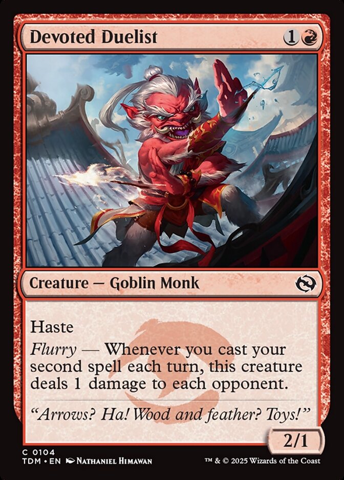 Devoted Duelist – Common Magic: The Gathering card from Tarkir: Dragonstorm (#104)