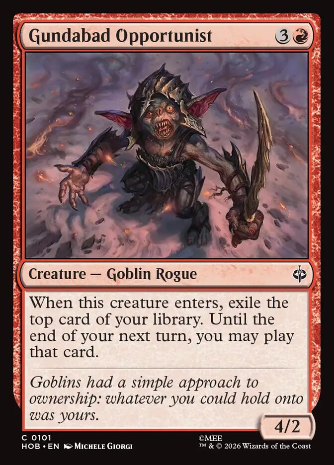 Gundabad Opportunist – Common Magic: The Gathering card from The Hobbit (#101)
