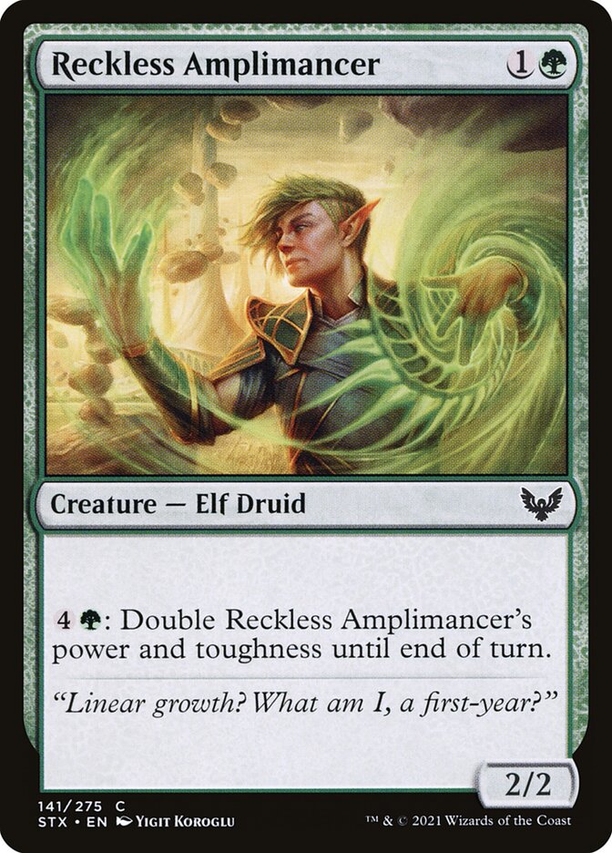 Reckless Amplimancer – Common Magic: The Gathering card from Strixhaven: School of Mages (#141)