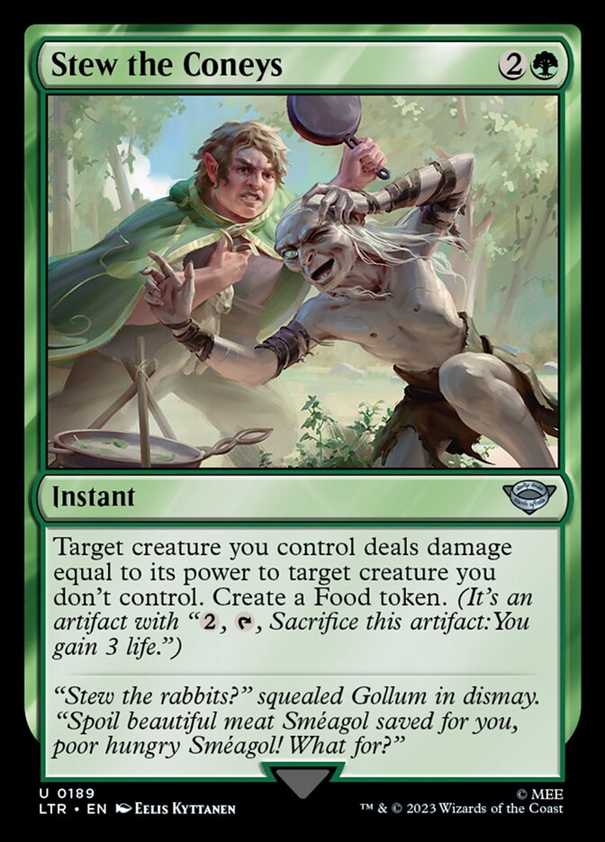 Stew the Coneys – Uncommon Magic: The Gathering card from The Lord of the Rings: Tales of Middle-earth (#189)