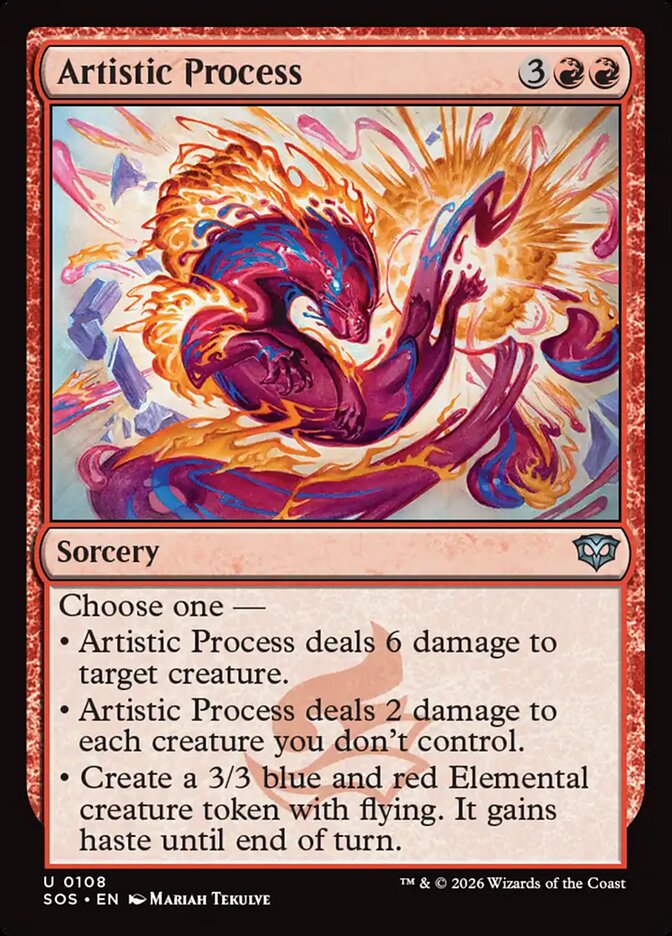 Artistic Process – Uncommon Magic: The Gathering card from Secrets of Strixhaven (#108)