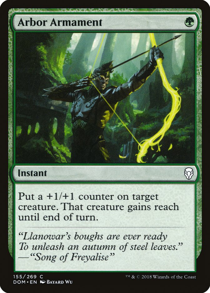 Arbor Armament – Common Magic: The Gathering card from Dominaria (#155)