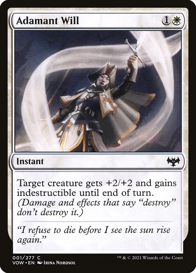Adamant Will – Common Magic: The Gathering card from Innistrad: Crimson Vow (#1)