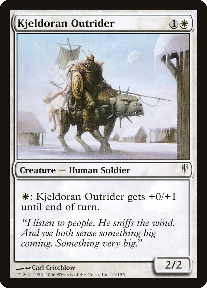 Kjeldoran Outrider – Common Magic: The Gathering card from Coldsnap (#12)