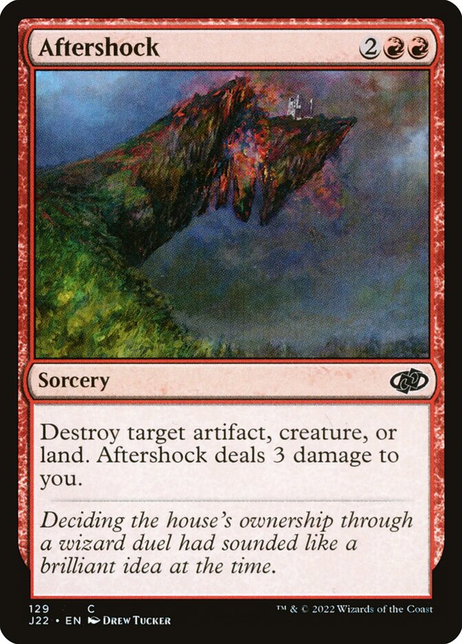 Aftershock – Common Magic: The Gathering card from Jumpstart 2022 (#129)