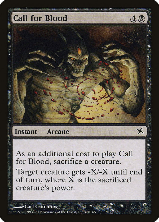 Call for Blood – Common Magic: The Gathering card from Betrayers of Kamigawa (#63)