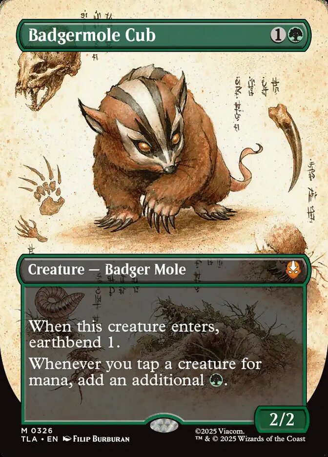 Badgermole Cub – Mythic Magic: The Gathering card from Avatar: The Last Airbender (#326)
