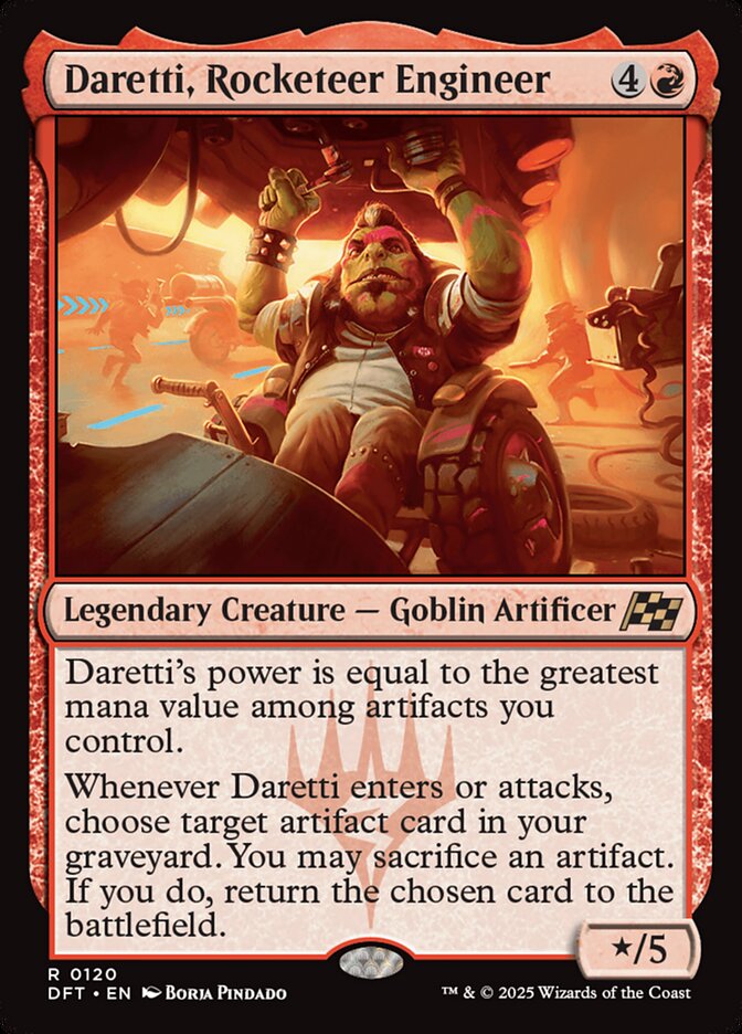 Daretti, Rocketeer Engineer – Rare Magic: The Gathering card from Aetherdrift (#120)