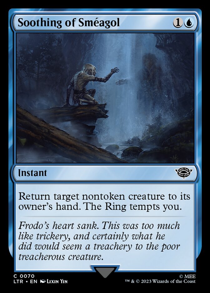 Soothing of Sméagol – Common Magic: The Gathering card from The Lord of the Rings: Tales of Middle-earth (#70)