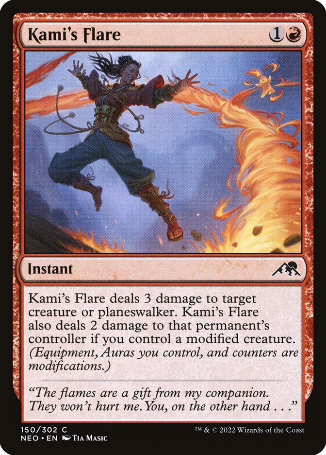 Kami's Flare – Common Magic: The Gathering card from Kamigawa: Neon Dynasty (#150)