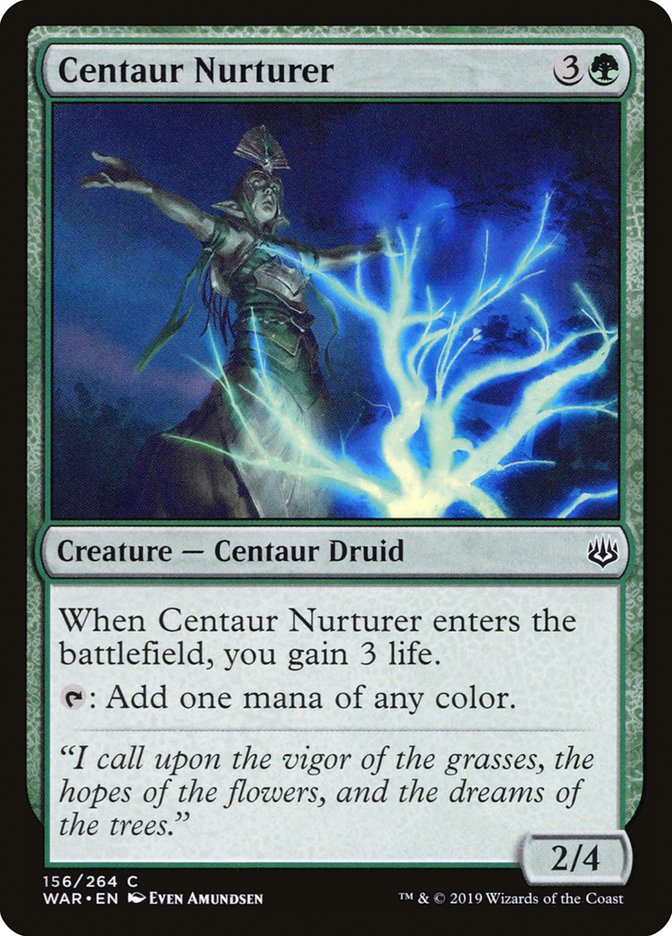 Centaur Nurturer – Common Magic: The Gathering card from War of the Spark (#156)