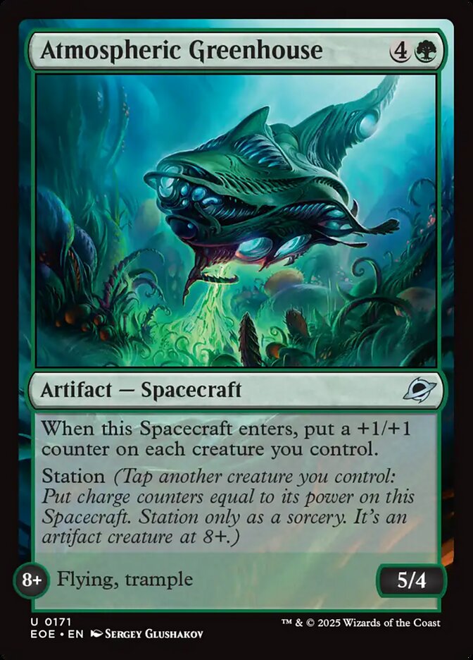 Atmospheric Greenhouse – Uncommon Magic: The Gathering card from Edge of Eternities (#171)