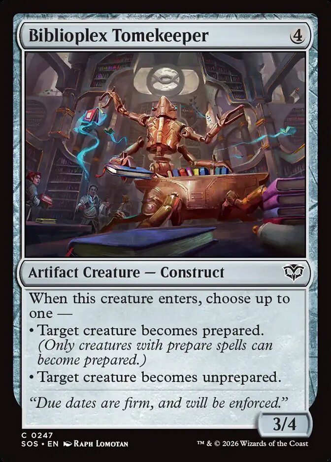 Biblioplex Tomekeeper – Common Magic: The Gathering card from Secrets of Strixhaven (#247)
