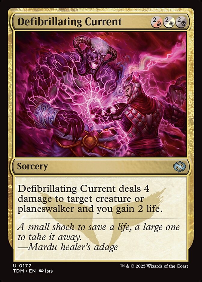 Defibrillating Current – Uncommon Magic: The Gathering card from Tarkir: Dragonstorm (#177)