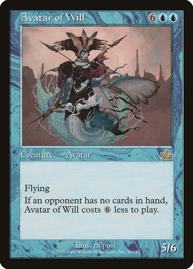 Avatar of Will – Rare Magic: The Gathering card from Prophecy (#30)