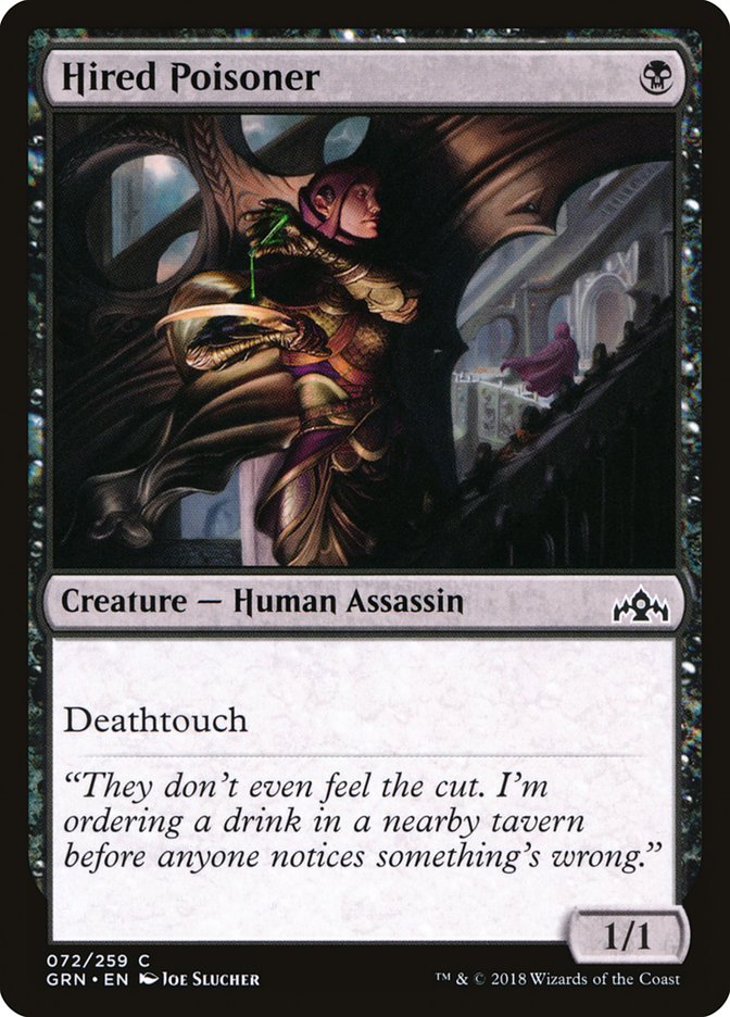 Hired Poisoner – Common Magic: The Gathering card from Guilds of Ravnica (#72)