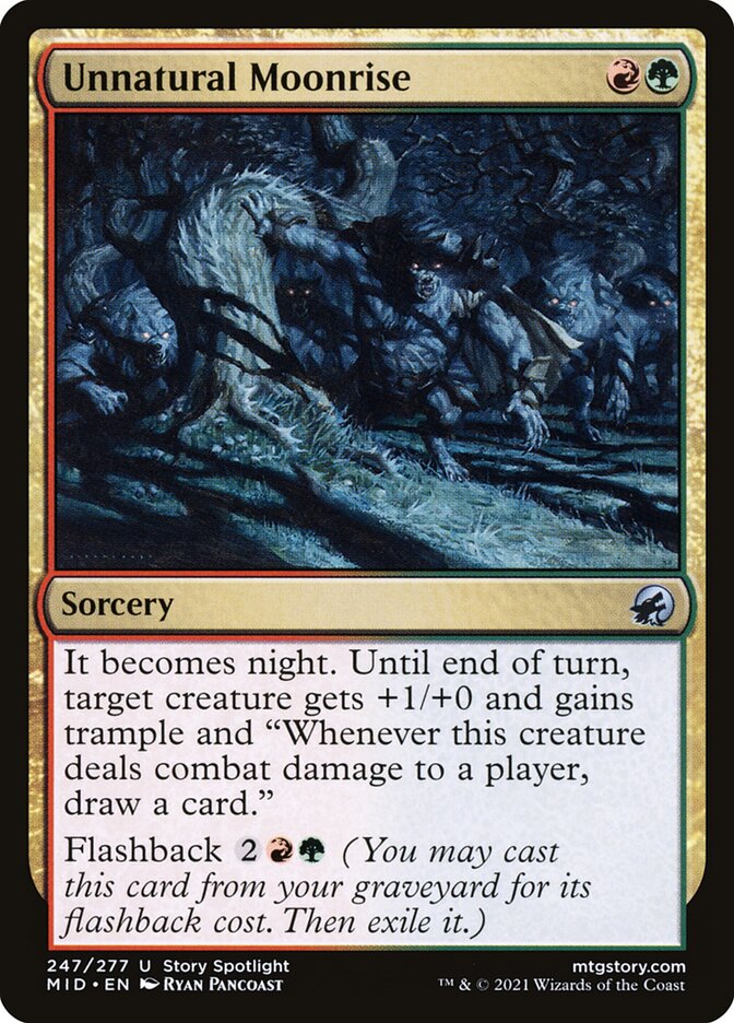 Unnatural Moonrise – Uncommon Magic: The Gathering card from Innistrad: Midnight Hunt (#247)