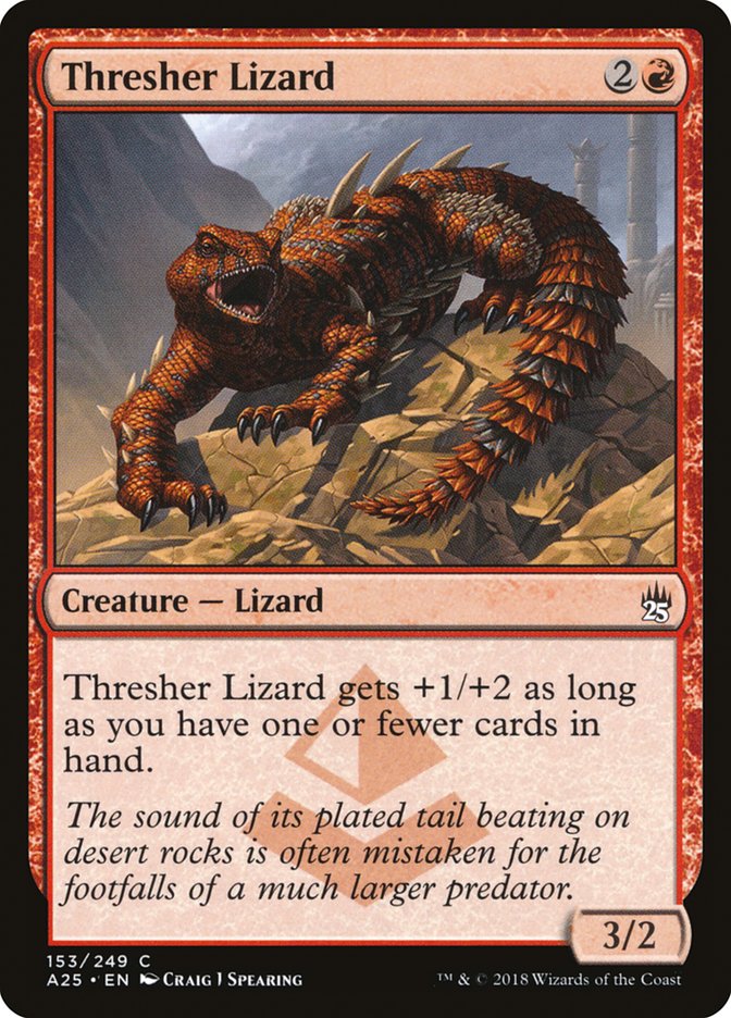Thresher Lizard – Common Magic: The Gathering card from Masters 25 (#153)