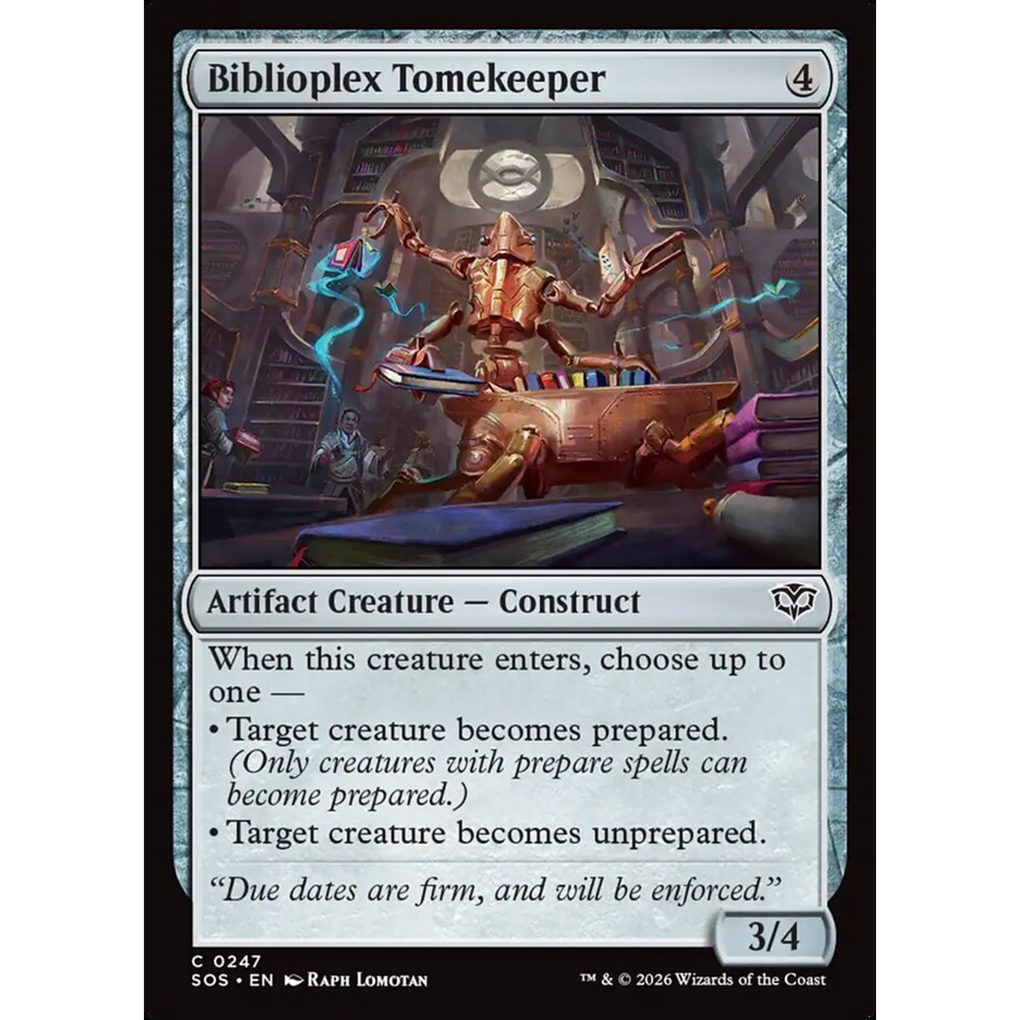Biblioplex Tomekeeper (SOS 247) — Moore Collectables UK