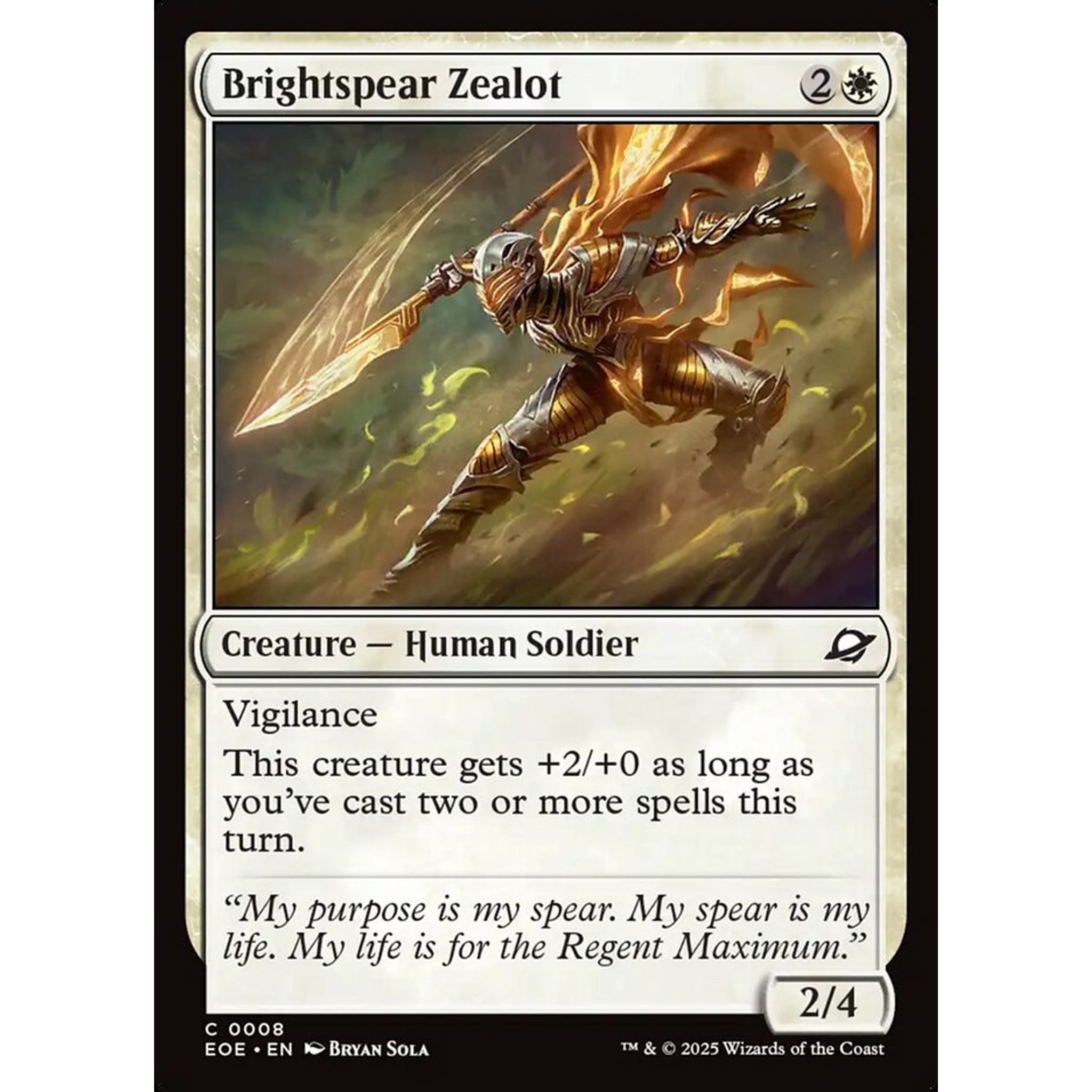 Brightspear Zealot (EOE 8) — Moore Collectables UK