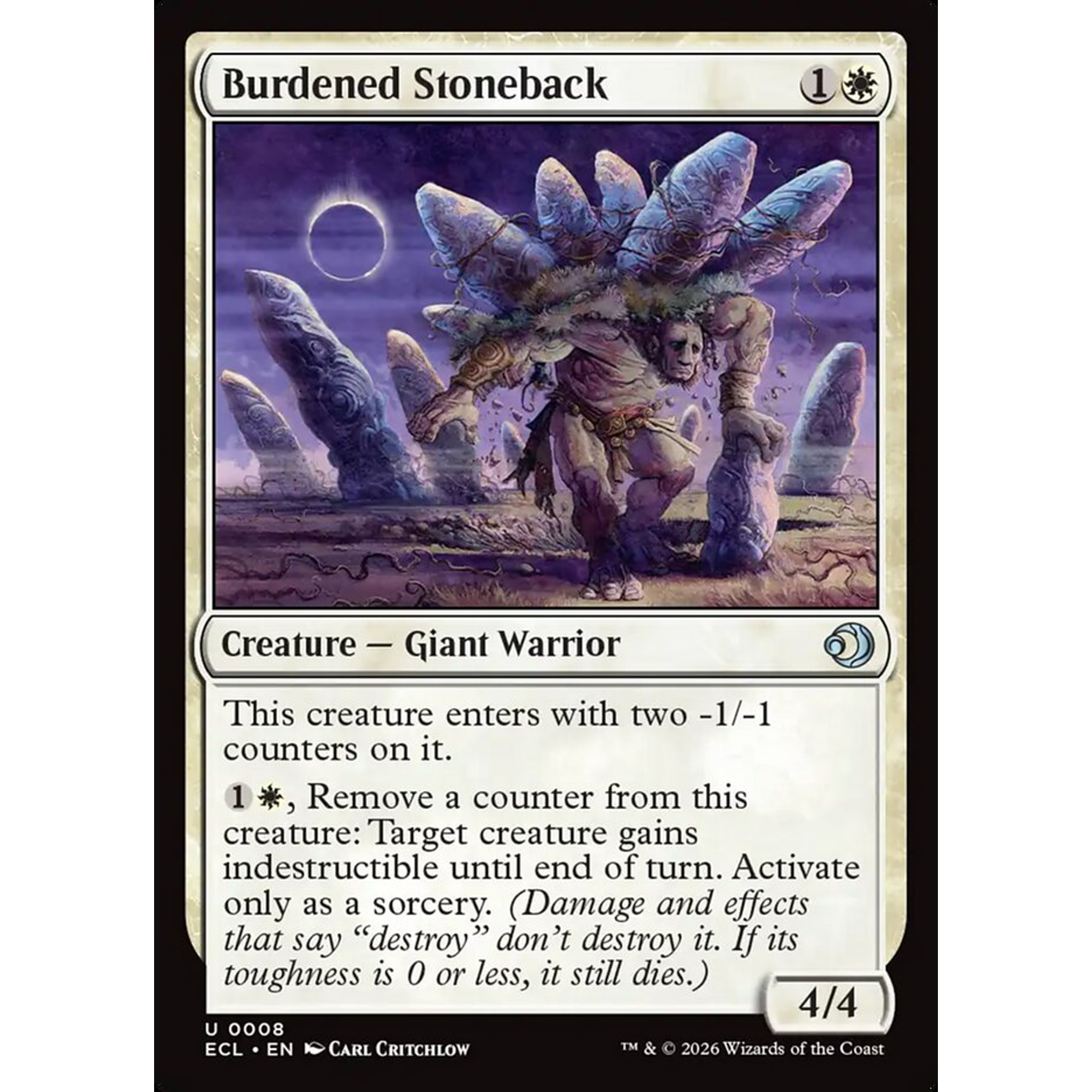 Burdened Stoneback (ECL 8) — Moore Collectables UK