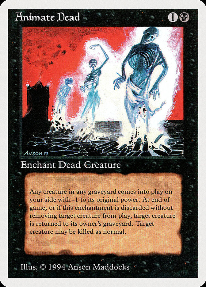 Animate Dead – Uncommon Magic: The Gathering card from Summer Magic / Edgar (#93)