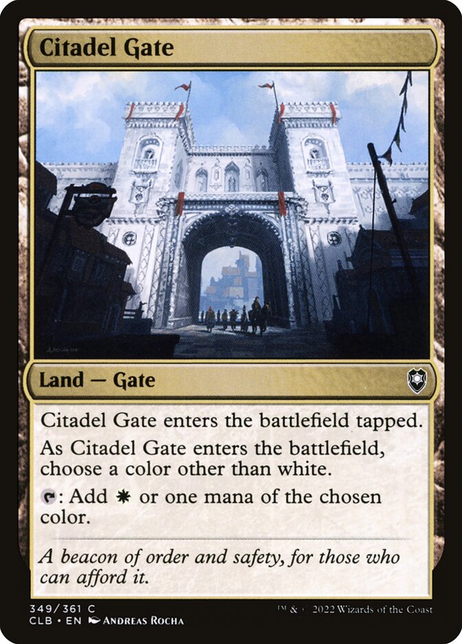 Citadel Gate – Common Magic: The Gathering card from Commander Legends: Battle for Baldur's Gate (#349)