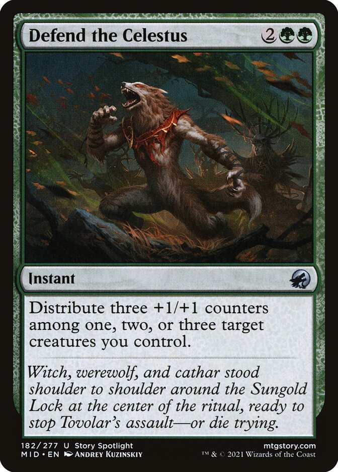 Defend the Celestus – Uncommon Magic: The Gathering card from Innistrad: Midnight Hunt (#182)