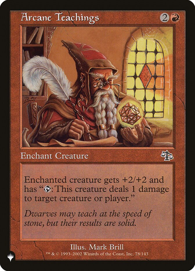 Arcane Teachings – Common Magic: The Gathering card from The List (#JUD-78)