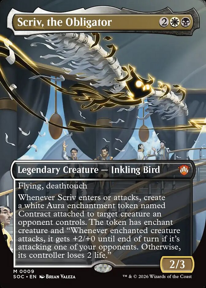 Scriv, the Obligator – Mythic Magic: The Gathering card from Secrets of Strixhaven Commander (#9)