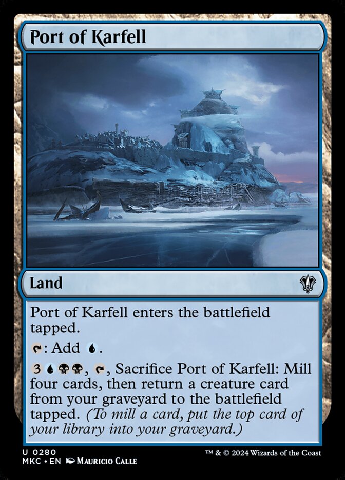 Port of Karfell – Uncommon Magic: The Gathering card from Murders at Karlov Manor Commander (#280)