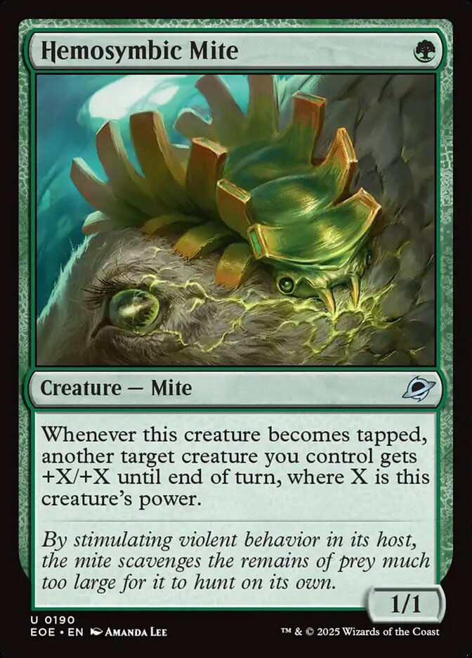 Hemosymbic Mite – Uncommon Magic: The Gathering card from Edge of Eternities (#190)