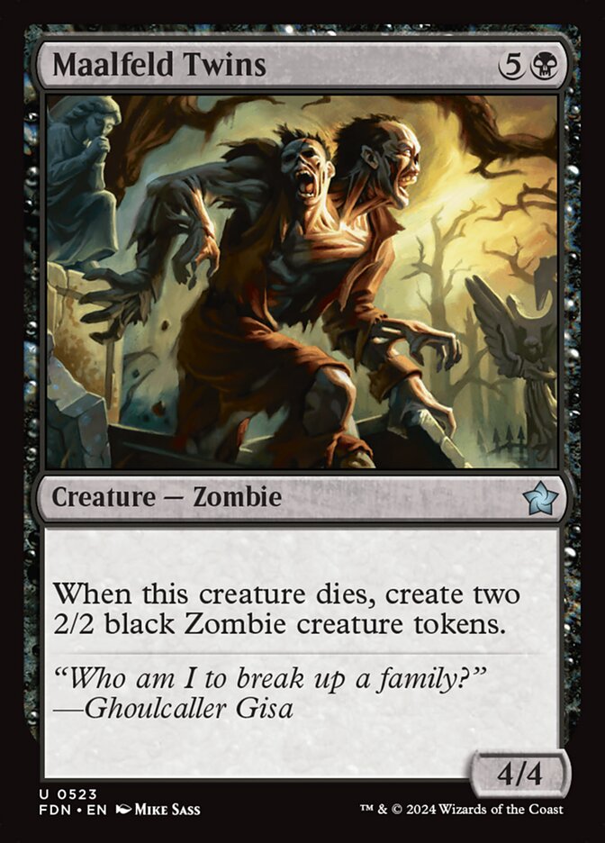 Maalfeld Twins – Uncommon Magic: The Gathering card from Foundations (#523)