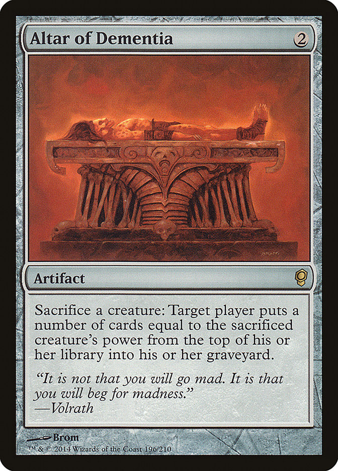 Altar of Dementia – Rare Magic: The Gathering card from Conspiracy (#196)