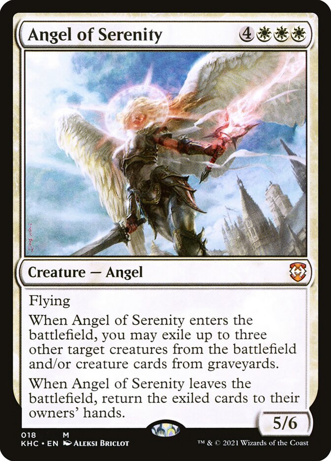 Angel of Serenity – Mythic Magic: The Gathering card from Kaldheim Commander (#18)