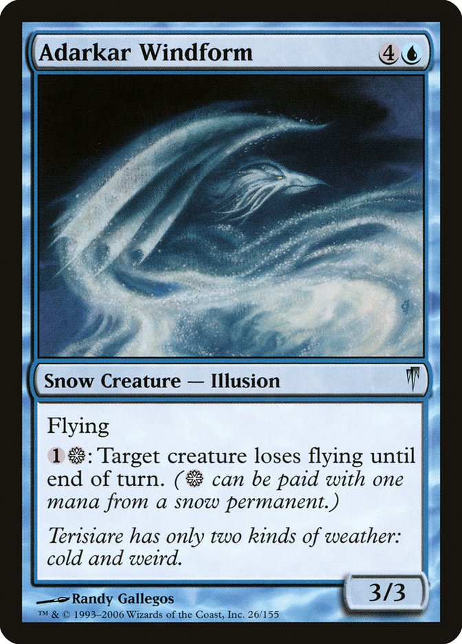 Adarkar Windform – Uncommon Magic: The Gathering card from Coldsnap (#26)