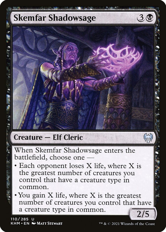 Skemfar Shadowsage – Uncommon Magic: The Gathering card from Kaldheim (#110)