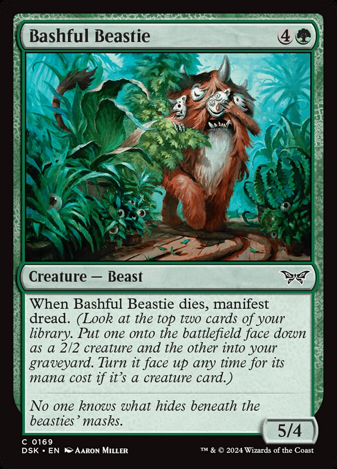 Bashful Beastie – Common Magic: The Gathering card from Duskmourn: House of Horror (#169)