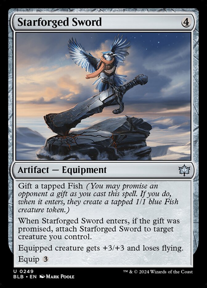 Starforged Sword – Uncommon Magic: The Gathering card from Bloomburrow (#249)