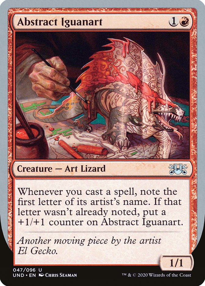 Abstract Iguanart – Uncommon Magic: The Gathering card from Unsanctioned (#47)