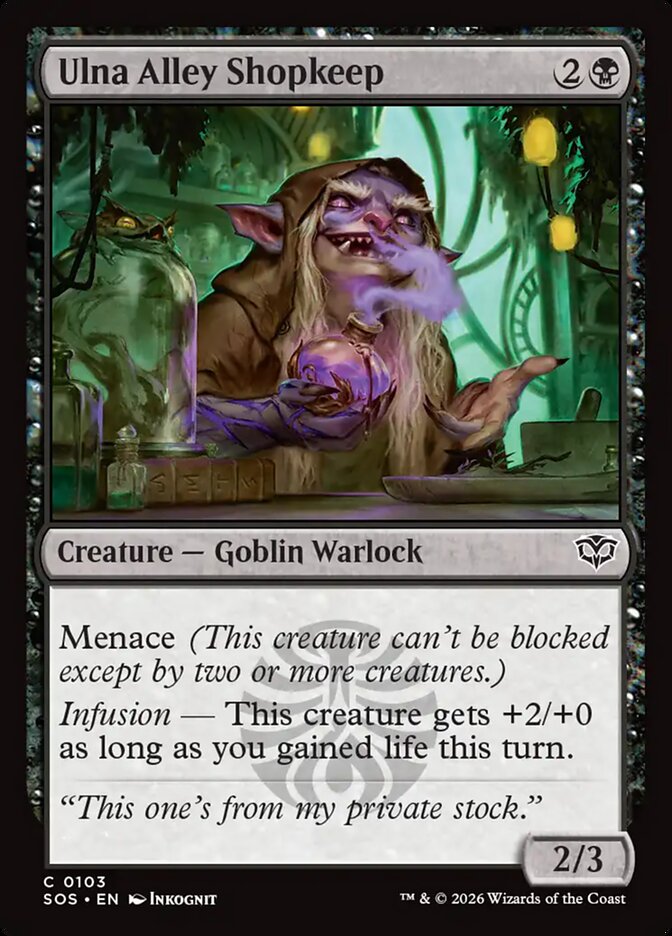 Ulna Alley Shopkeep – Common Magic: The Gathering card from Secrets of Strixhaven (#103)