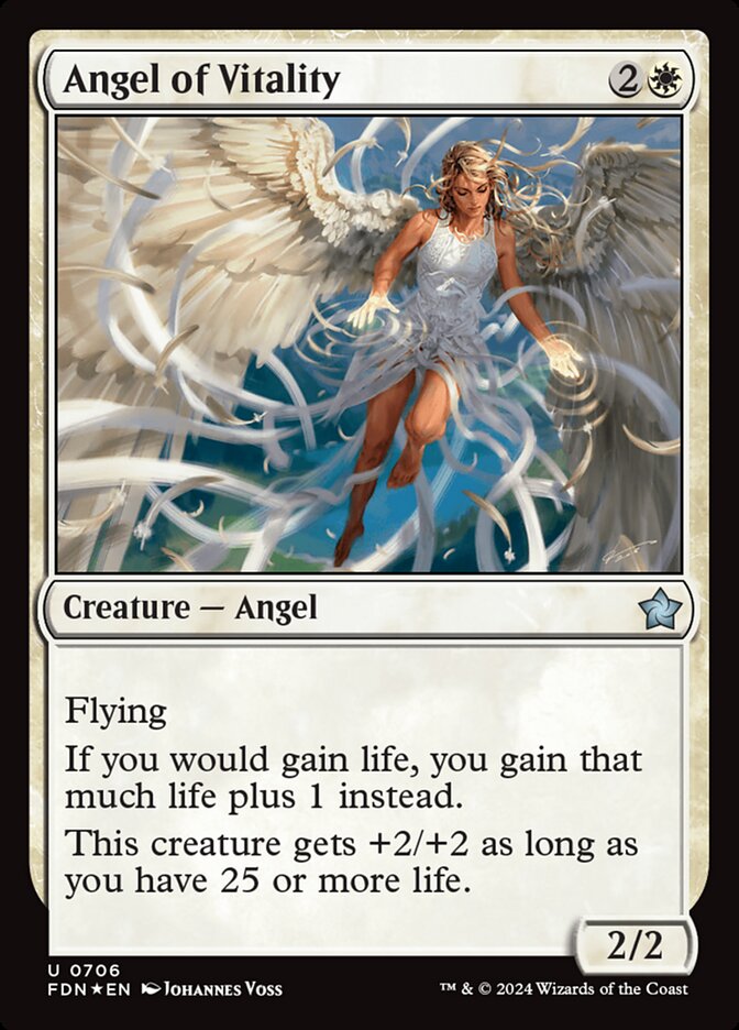 Angel of Vitality – Uncommon Magic: The Gathering card from Foundations (#706)
