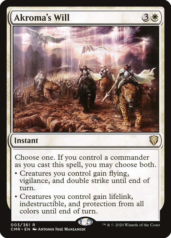 Akroma's Will – Rare Magic: The Gathering card from Commander Legends (#3)