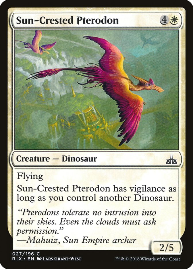 Sun-Crested Pterodon – Common Magic: The Gathering card from Rivals of Ixalan (#27)