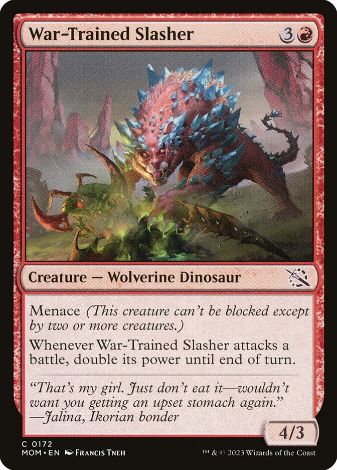 War-Trained Slasher – Common Magic: The Gathering card from March of the Machine (#172)