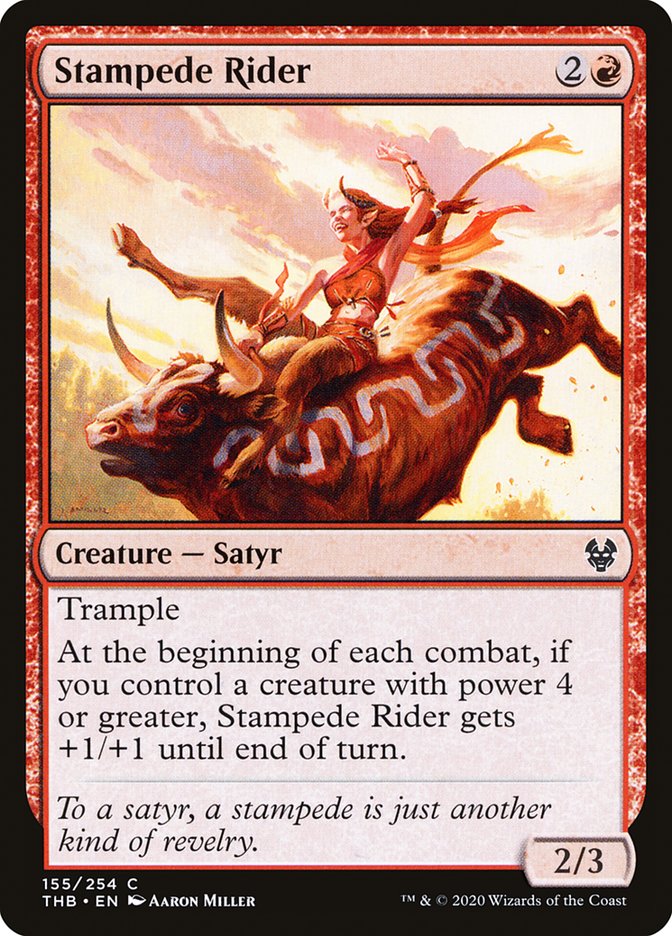 Stampede Rider – Common Magic: The Gathering card from Theros Beyond Death (#155)