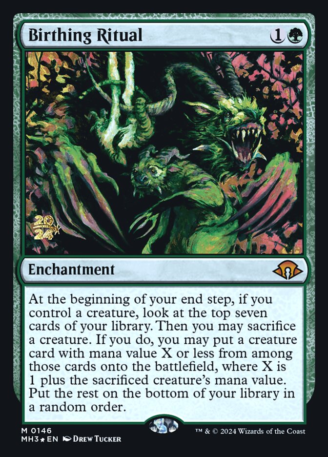 Birthing Ritual – Mythic Magic: The Gathering card from Modern Horizons 3 Promos (#146s)